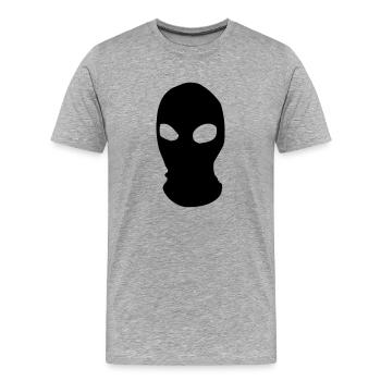 Masque - T-shirt bio Premium Homme - gris chiné - Devant - Damien (186cm)