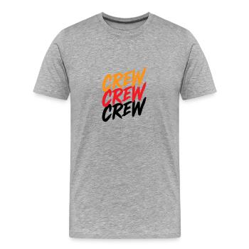 équipage - T-shirt bio Premium Homme - gris chiné - Devant - Damien (186cm)
