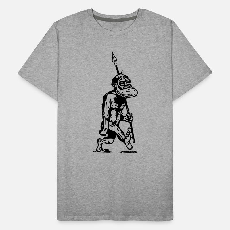 höhlenmensch Vorfahre Menschenaffe Evolution Männer Premium Bio T-Shirt