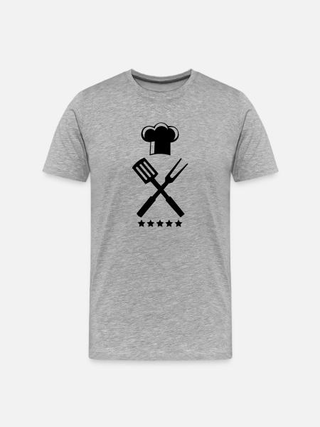 Cook cutlery 5 stars - Men's Premium Organic T-Shirt - heather grey