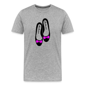 Ballerina 4 - Männer Premium Bio T-Shirt - Grau meliert - Vorne - Damien (186cm)