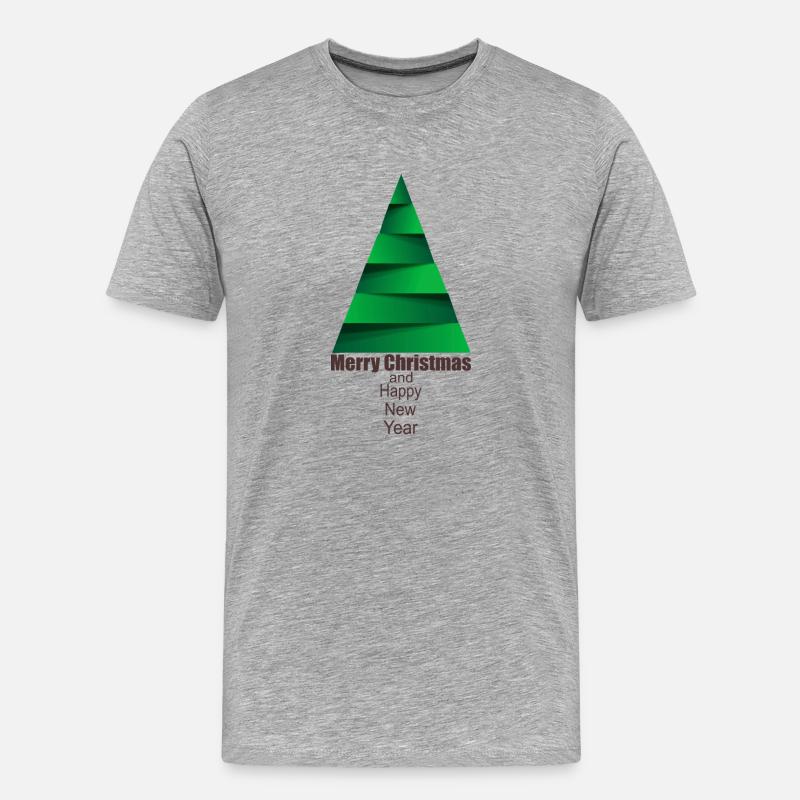 Moderner Weihnachtsbaum Modern Christmas Tree - Männer Premium Bio T-Shirt - Grau meliert