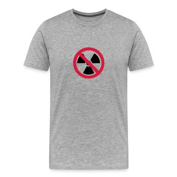 Radioaktiv - Männer Premium Bio T-Shirt - Grau meliert - Vorne - Damien (186cm)
