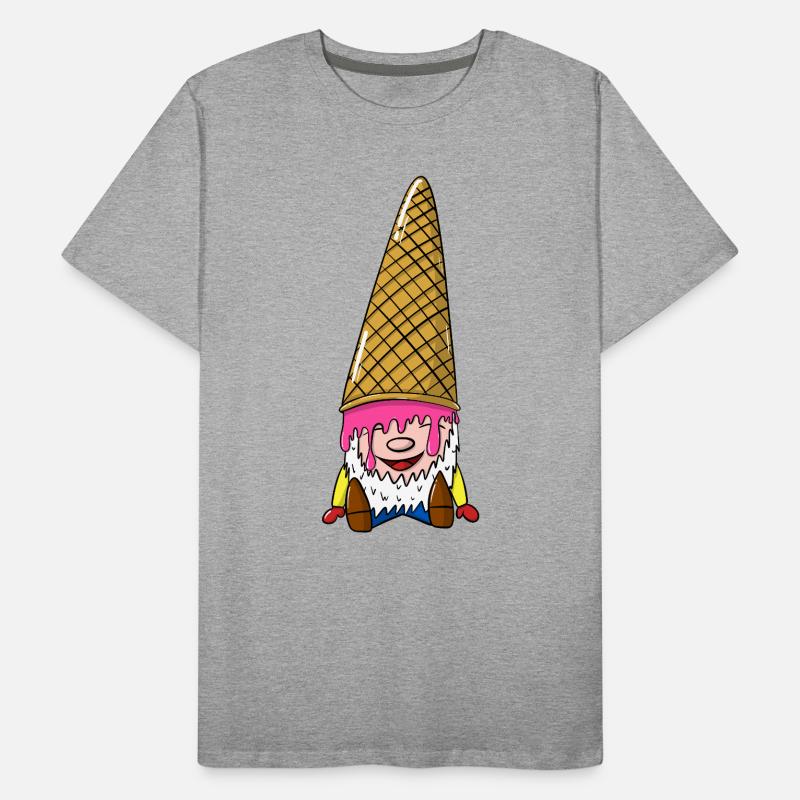 Zwerg mit Eiswaffel - Wichtel mit Eis Men's Premium Organic T-Shirt