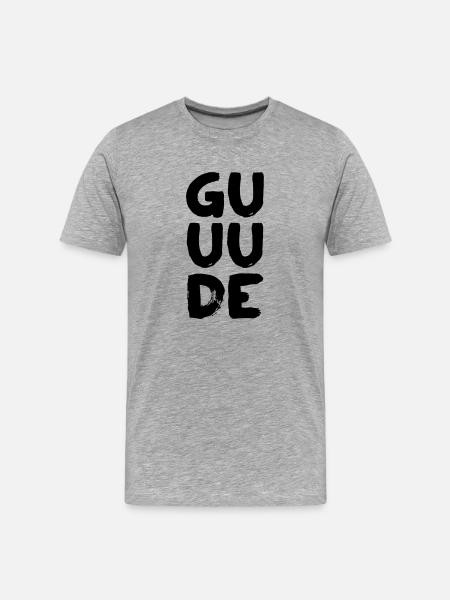 Guuude - Männer Premium Bio T-Shirt - Grau meliert