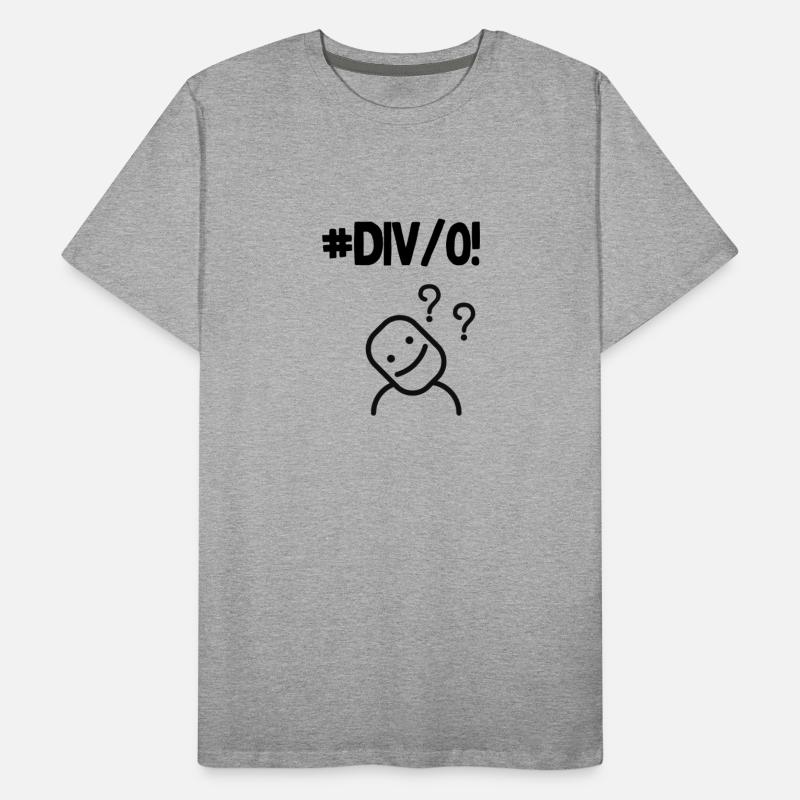 #DIV/0! Excel Error Men's Premium Organic T-Shirt