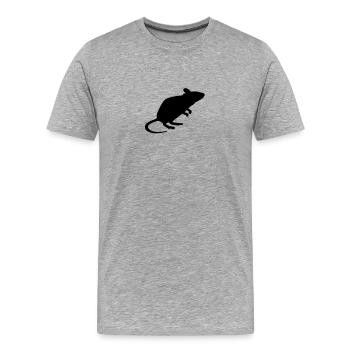 Mouse - Men's Premium Organic T-Shirt - heather grey - Front - Damien (186cm)