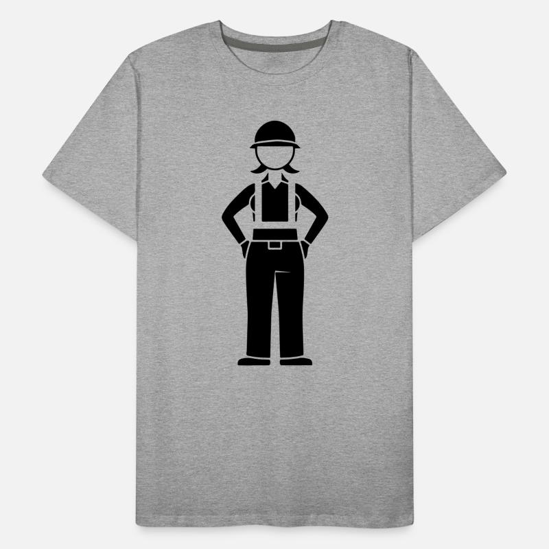 Construction Worker Construction House Construction Men's Premium Organic T-Shirt