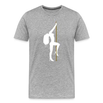 Sexy Girl - Männer Premium Bio T-Shirt - Grau meliert - Vorne - Damien (186cm)