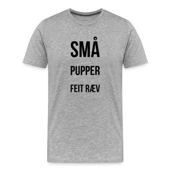 Kleine Titten, fetter Arsch - Männer Premium Bio T-Shirt - Grau meliert - Vorne - Damien (186cm)