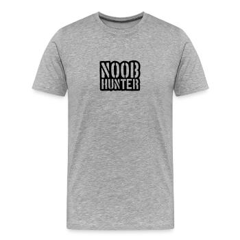 Création de Logo pour le chasseur de Noob tireur - T-shirt bio Premium Homme - gris chiné - Devant - Damien (186cm)