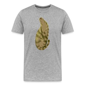 Squishy Olive - Men's Premium Organic T-Shirt - heather grey - Front - Damien (186cm)