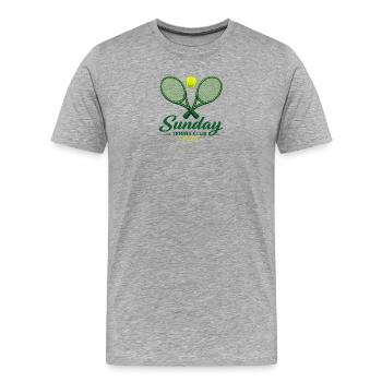 Sunday Tennis Club 2026 - Men's Premium Organic T-Shirt - heather grey - Front - Damien (186cm)