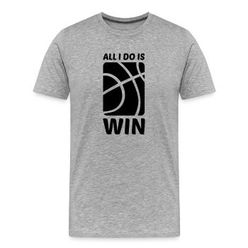 all_i_do_is_win_1_f1 - T-shirt bio Premium Homme - gris chiné - Devant - Damien (186cm)