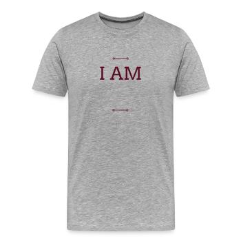 IF LOST RETURN TO... Duo - Männer Premium Bio T-Shirt - Grau meliert - Vorne - Damien (186cm)