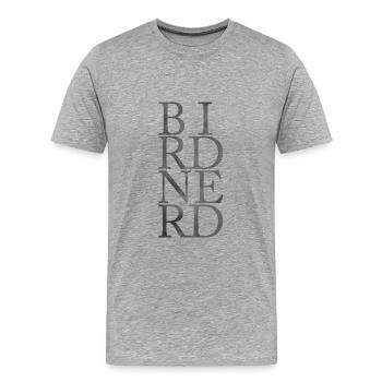 BIRDNERD - T-shirt bio Premium Homme - gris chiné - Devant - Damien (186cm)