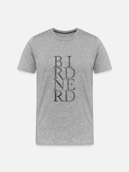 BIRDNERD - Männer Premium Bio T-Shirt - Grau meliert