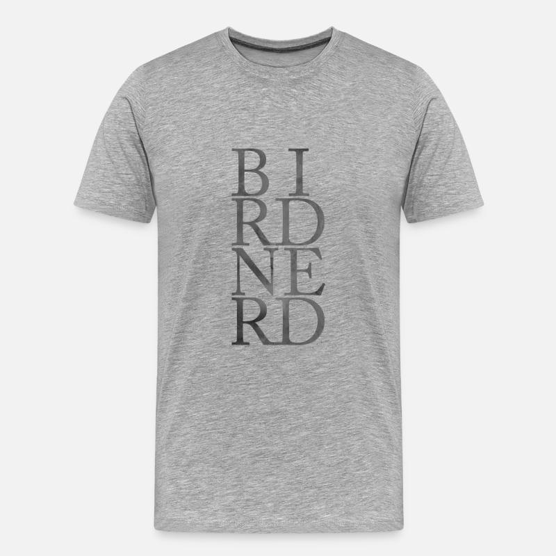 BIRDNERD - Männer Premium Bio T-Shirt - Grau meliert