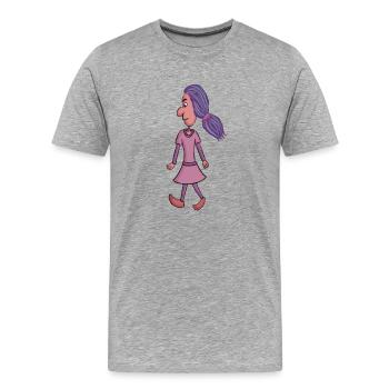 The Nose Family - Men's Premium Organic T-Shirt - heather grey - Front - Damien (186cm)