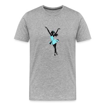 Ballet Dancer Illustration - Sport Design - Men's Premium Organic T-Shirt - heather grey - Front - Damien (186cm)