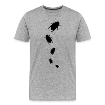 Bug Attack - Männer Premium Bio T-Shirt - Grau meliert - Vorne - Damien (186cm)