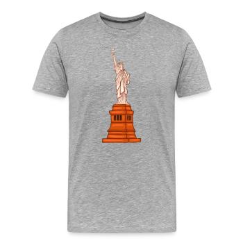 Dress up in the Charm of Paris, the Eiffel Tower - Men's Premium Organic T-Shirt - heather grey - Front - Damien (186cm)