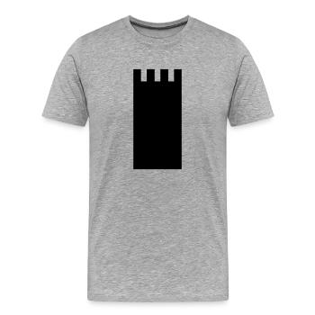 tower - Men's Premium Organic T-Shirt - heather grey - Front - Damien (186cm)