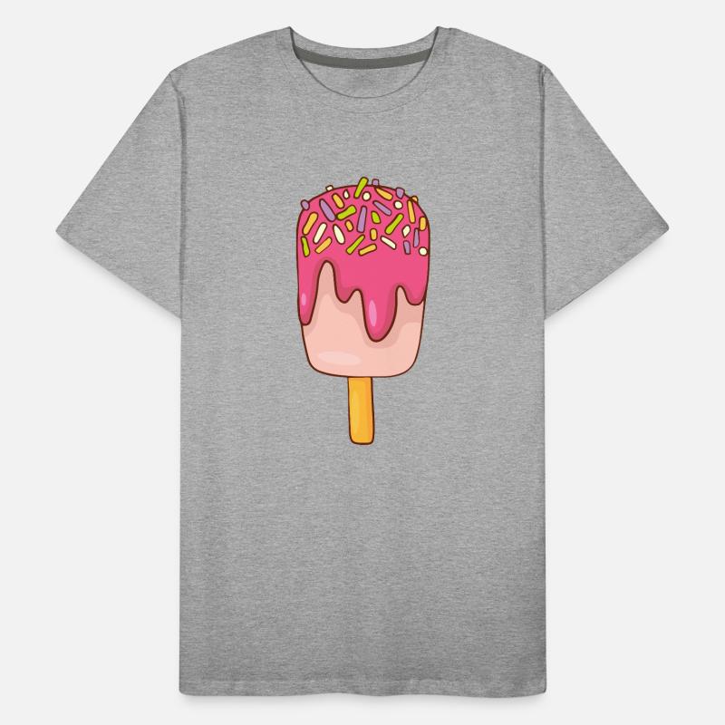 Eis Speiseeis Eiskrem Eiscreme Kugeleis Eisbecher Männer Premium Bio T-Shirt
