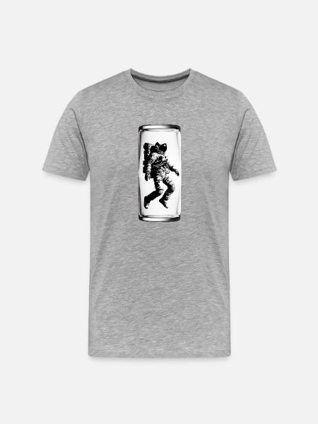 Astronaut in glass - Men's Premium Organic T-Shirt - heather grey
