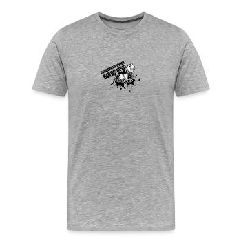 Nid d'oiseaux avec oiseau - T-shirt bio Premium Homme - gris chiné - Devant - Damien (186cm)