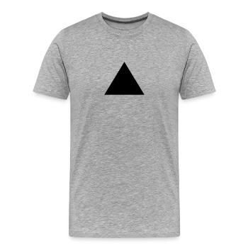Triangle, pyramid (cheap!) - T-shirt bio Premium Homme - gris chiné - Devant - Damien (186cm)