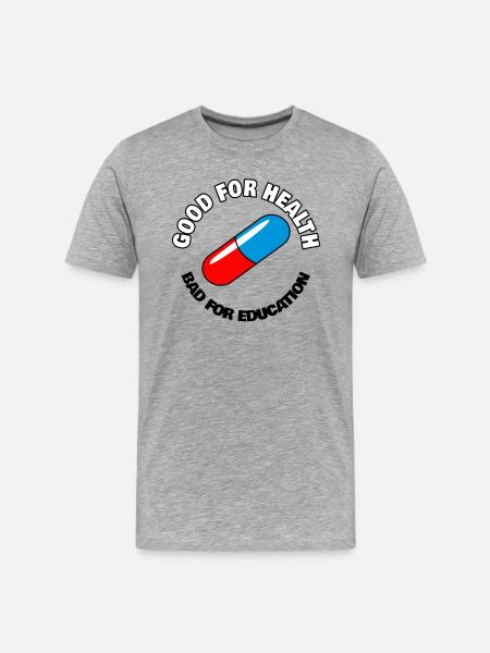 Capsule with the slogan Good for health - Men's Premium Organic T-Shirt - heather grey