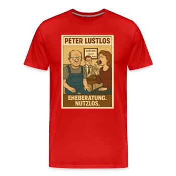 Married couple at marriage counseling - Men's Premium Organic T-Shirt - red - Front - Damien (186cm)