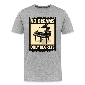 Piano grand piano with cushion - Men's Premium Organic T-Shirt - heather grey - Front - Damien (186cm)