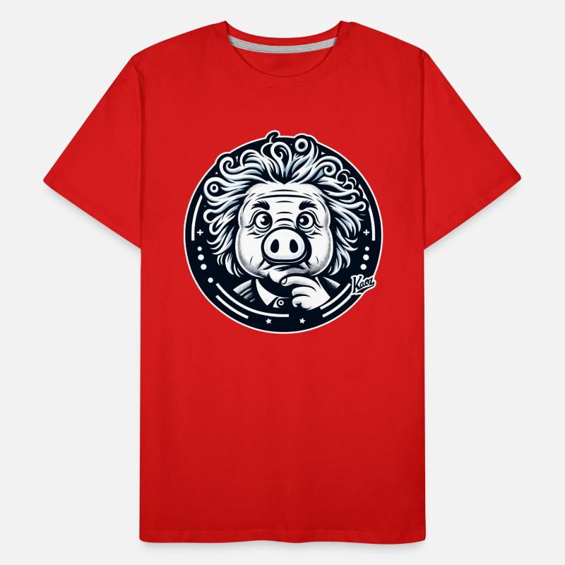 Albert Schweinstein the genius Men's Premium Organic T-Shirt