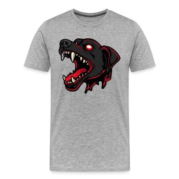 Chien de l’enfer, chien de l’enfer - T-shirt bio Premium Homme - gris chiné - Devant - Damien (186cm)