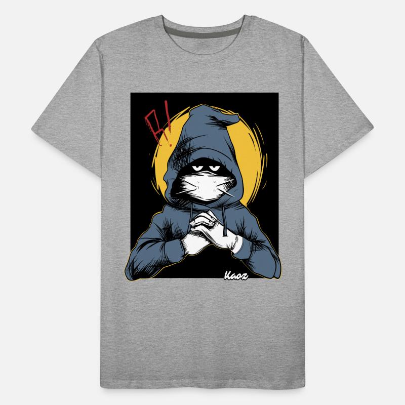 Verdächtiger in einem Kapuzenpullover Männer Premium Bio T-Shirt