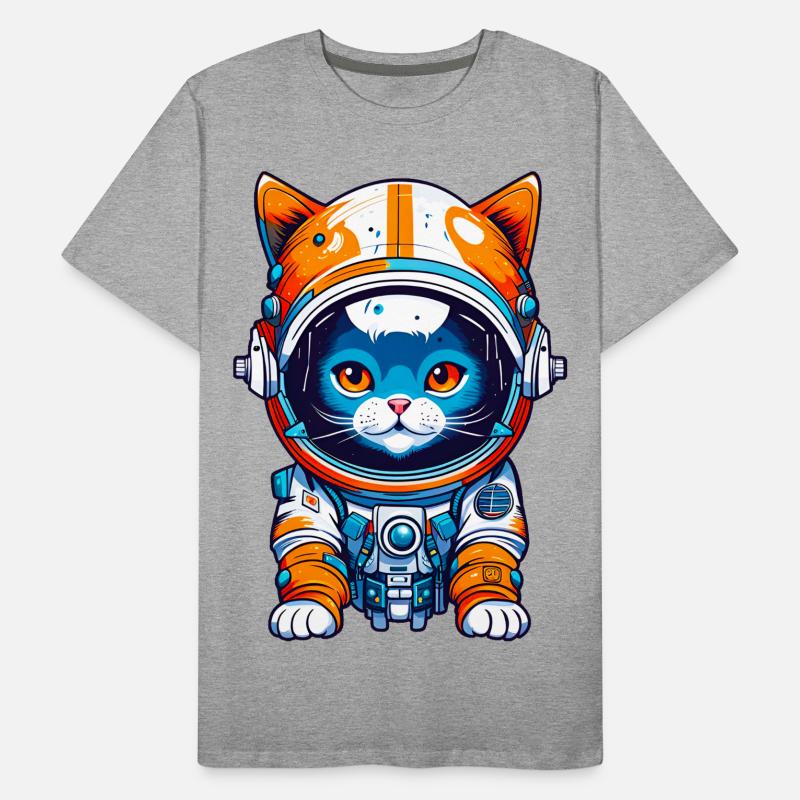 Space Cat 01 Männer Premium Bio T-Shirt