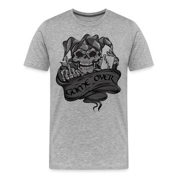 joker - Men's Premium Organic T-Shirt - heather grey - Front - Damien (186cm)