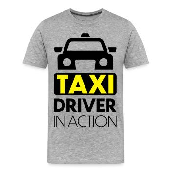 Taxi - T-shirt bio Premium Homme - gris chiné - Devant - Damien (186cm)