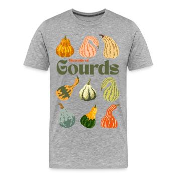 Diversité des gourdes - T-shirt bio Premium Homme - gris chiné - Devant - Damien (186cm)