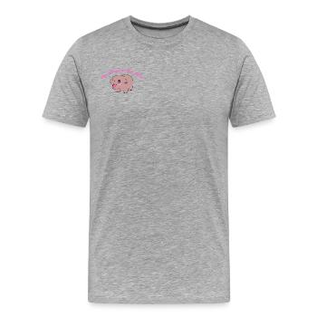Moo Deng Fan Club - Men's Premium Organic T-Shirt - heather grey - Front - Damien (186cm)