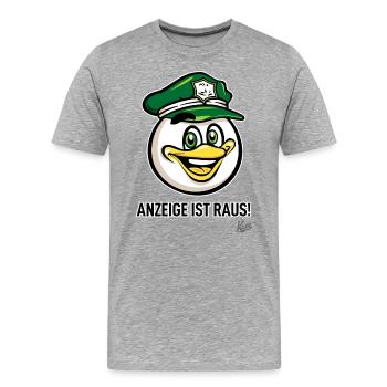 Officiel allemand des oiseaux, la plainte est sortie - T-shirt bio Premium Homme - gris chiné - Devant - Damien (186cm)