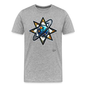 Science - T-shirt bio Premium Homme - gris chiné - Devant - Damien (186cm)
