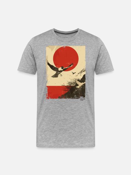 Propaganda Style: Nature and Birds - Men's Premium Organic T-Shirt - heather grey