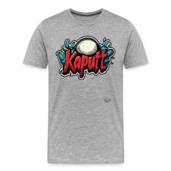 Kaputt: Meisterwerke der Zerstörung - Männer Premium Bio T-Shirt - Grau meliert - Vorne - Damien (186cm)
