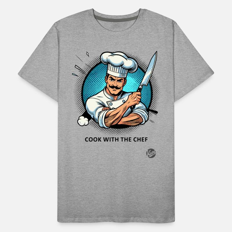 Cuisiner avec le chef-chef T-shirt bio Premium Homme