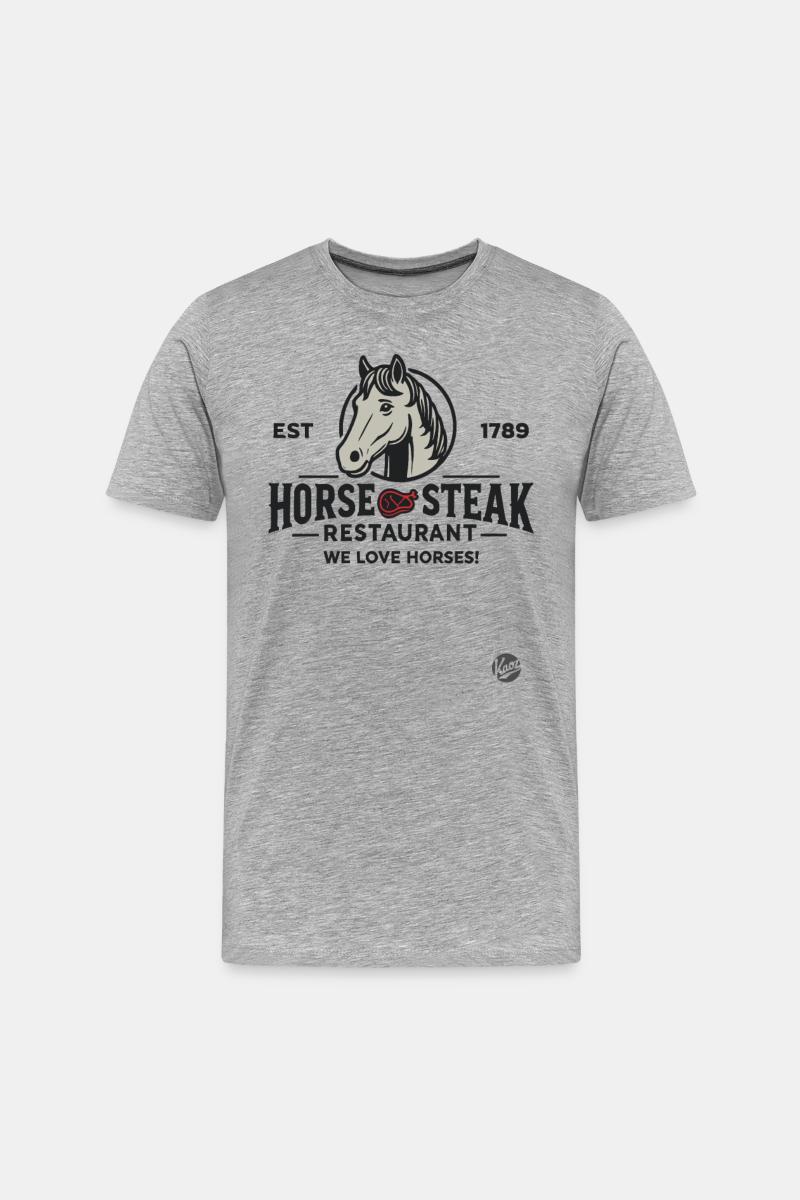 Lustiges Restaurant Design „Pferde Steak“ Satire