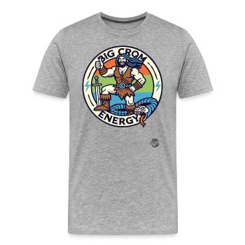 Thumbs up from the Sword Barbarian. Great Crom Energy - Men's Premium Organic T-Shirt - heather grey - Front - Damien (186cm)