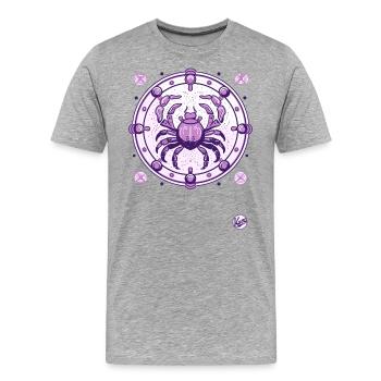 Les tiques puissantes et fortes - T-shirt bio Premium Homme - gris chiné - Devant - Damien (186cm)